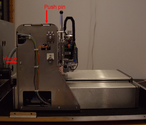 side
  view of machine with cover removed
