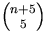 ${n+5}\choose 5$