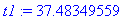 t1 := 37.48349559