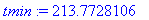 tmin := 213.7728106
