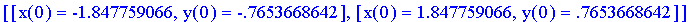 `initlngsam` := [[x(0) = -1.847759066, y(0) = -.76...