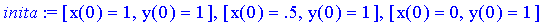 inita := [x(0) = 1, y(0) = 1], [x(0) = .5, y(0) = 1...