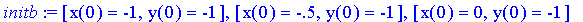 initb := [x(0) = -1, y(0) = -1], [x(0) = -.5, y(0) ...