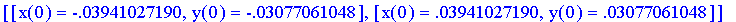 initinstabil := [[x(0) = -.3941027190e-1, y(0) = -....