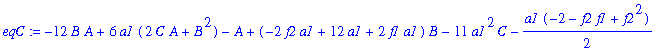 eqC := -12*B*A+6*a1*(2*C*A+B^2)-A+(-2*f2*a1+12*a1+2*f1*a1)*B-11*a1^2*C-1/2*a1*(-2-f2*f1+f2^2)