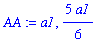 AA := a1, 5/6*a1