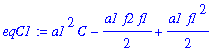 eqC1 := a1^2*C-1/2*a1*f2*f1+1/2*a1*f1^2