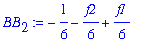 BB[2] := -1/6-1/6*f2+1/6*f1