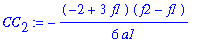 CC[2] := -1/6*(-2+3*f1)*(f2-f1)/a1