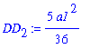 DD[2] := 5/36*a1^2