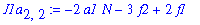 J1a[2,2] := -2*a1*N-3*f2+2*f1
