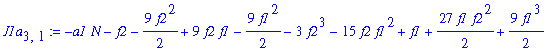J1a[3,1] := -a1*N-f2-9/2*f2^2+9*f2*f1-9/2*f1^2-3*f2^3-15*f2*f1^2+f1+27/2*f1*f2^2+9/2*f1^3