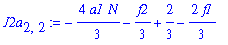 J2a[2,2] := -4/3*a1*N-1/3*f2+2/3-2/3*f1