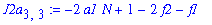 J2a[3,3] := -2*a1*N+1-2*f2-f1
