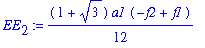 EE[2] := 1/12*(1+3^(1/2))*a1*(-f2+f1)