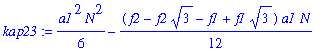 kap23 := 1/6*a1^2*N^2-1/12*(f2-f2*3^(1/2)-f1+f1*3^(1/2))*a1*N