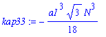 kap33 := -1/18*a1^3*3^(1/2)*N^3