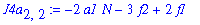 J4a[2,2] := -2*a1*N-3*f2+2*f1