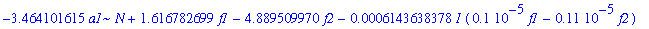eg32b := -3.464101615*a1*N+1.616782699*f1-4.889509970*f2-.6143638378e-3*I*(.1e-5*f1-.11e-5*f2)