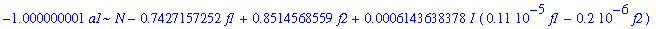eg33b := -1.000000001*a1*N-.7427157252*f1+.8514568559*f2+.6143638378e-3*I*(.11e-5*f1-.2e-6*f2)