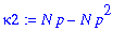 kappa2 := N*p-N*p^2