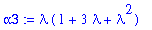 alpha3 := lambda*(1+3*lambda+lambda^2)