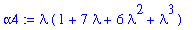 alpha4 := lambda*(1+7*lambda+6*lambda^2+lambda^3)