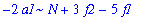 -2*a1*N+3*f2-5*f1