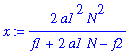 x := 2*a1^2*N^2/(f1+2*a1*N-f2)