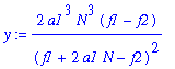 y := 2*a1^3*N^3*(f1-f2)/(f1+2*a1*N-f2)^2