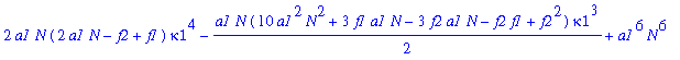eq3b := 2*a1*N*(2*a1*N-f2+f1)*kappa1^4-1/2*a1*N*(10*a1^2*N^2+3*f1*a1*N-3*f2*a1*N-f2*f1+f2^2)*kappa1^3+a1^6*N^6