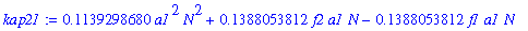 kap21 := .1139298680*a1^2*N^2+.1388053812*f2*a1*N-.1388053812*f1*a1*N