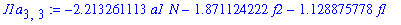 J1a[3,3] := -2.213261113*a1*N-1.871124222*f2-1.128875778*f1