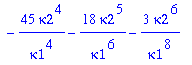 eq3 := (a1*N-kappa1)*kappa1-6*f2*kappa1*kappa2-6*kappa1*kappa3+(3*f1*a1*N-1)*kappa2-6*kappa2^2+3*(a1*N-f2)*kappa3-48*kappa2^3/kappa1^2-45*kappa2^4/kappa1^4-18*kappa2^5/kappa1^6-3*kappa2^6/kappa1^8