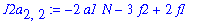 J2a[2,2] := -2*a1*N-3*f2+2*f1