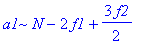 a1*N-2*f1+3/2*f2