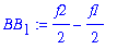 BB[1] := 1/2*f2-1/2*f1