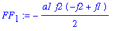 FF[1] := -1/2*a1*f2*(-f2+f1)