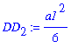 DD[2] := 1/6*a1^2