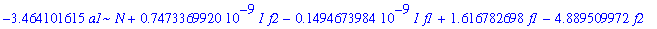 eg22b := -3.464101615*a1*N+.7473369920e-9*I*f2-.1494673984e-9*I*f1+1.616782698*f1-4.889509972*f2