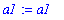a1 := 'a1'