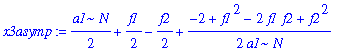 x3asymp := 1/2*a1*N+1/2*f1-1/2*f2+1/2/a1*(-2+f1^2-2*f1*f2+f2^2)/N