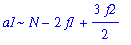 a1*N-2*f1+3/2*f2