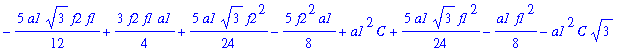 eqC2 := -5/12*a1*3^(1/2)*f2*f1+3/4*f2*f1*a1+5/24*a1*3^(1/2)*f2^2-5/8*f2^2*a1+a1^2*C+5/24*a1*3^(1/2)*f1^2-1/8*a1*f1^2-a1^2*C*3^(1/2)