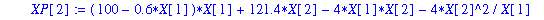 G := proc (N, t, X, XP) XP[1] := (60-X[1])*X[1]-X[2]; XP[2] := (100-.6*X[1])*X[1]+121.4*X[2]-4*X[1]*X[2]-4*X[2]^2/X[1] end proc