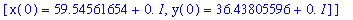 init1fast := [[x(0) = 59.39711474-0.*I, y(0) = 26.43915866-0.*I], [x(0) = 59.54561654+0.*I, y(0) = 36.43805596+0.*I]]