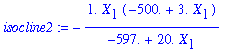 isocline2 := -1.*X[1]*(-500.+3.*X[1])/(-597.+20.*X[1])