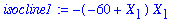 isocline1 := -(-60+X[1])*X[1]