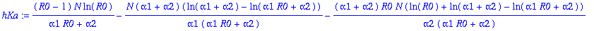 hKa := (R0-1)*N*ln(R0)/(alpha1*R0+alpha2)-N*(alpha1...