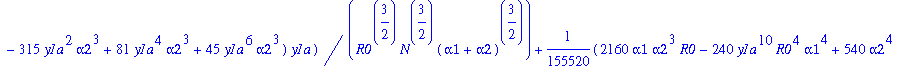 rhob := 1-1/6*(alpha1*y1a^2*R0-3*alpha1*R0-y1a^2*al...